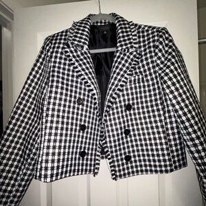 Women’s Tahari ASL Cropped Houndstooth Blazer